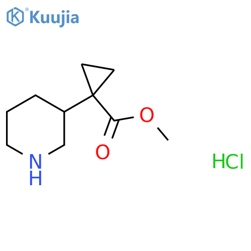 methyl 1-(piperidin-3-yl)cyclopropane-1-carboxylate hydrochloride structure
