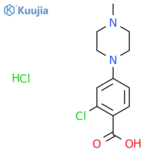 2-Chloro-4-(4-methylpiperazin-1-yl)benzoic acid hydrochloride structure