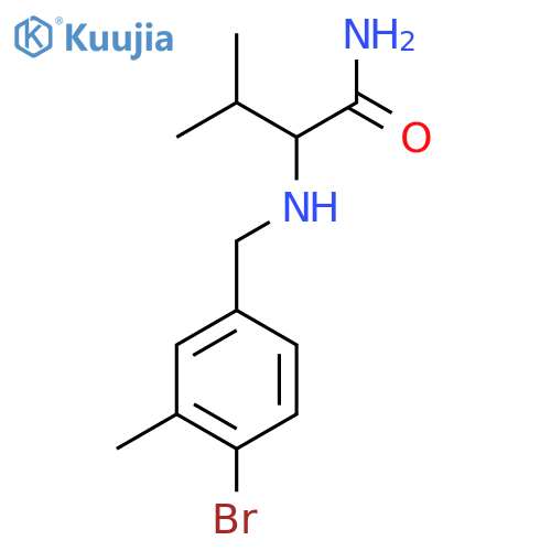 2-{(4-bromo-3-methylphenyl)methylamino}-3-methylbutanamide structure