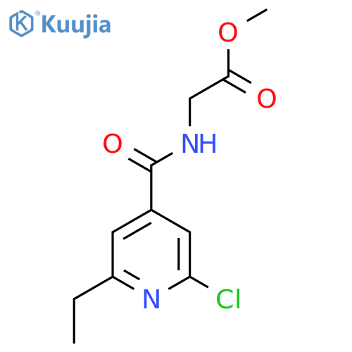 Methyl 2-[(2-chloro-6-ethylpyridine-4-carbonyl)amino]acetate structure