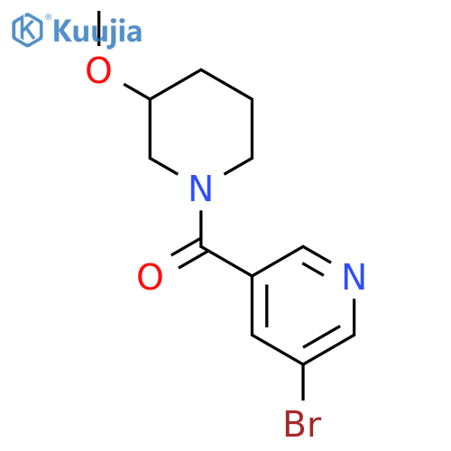 3-Bromo-5-(3-methoxypiperidine-1-carbonyl)pyridine structure
