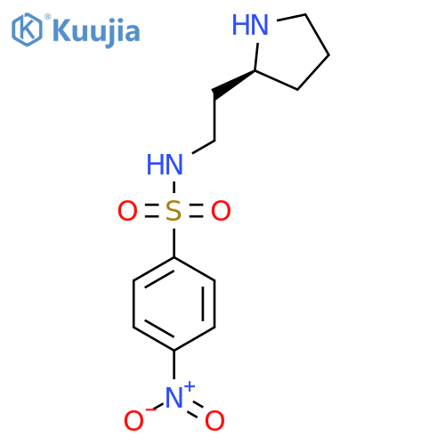 4-nitro-N-{2-(2S)-pyrrolidin-2-ylethyl}benzene-1-sulfonamide structure