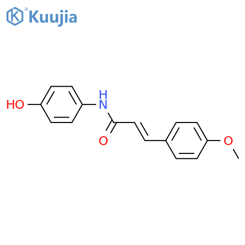 (2E)-N-(4-hydroxyphenyl)-3-(4-methoxyphenyl)prop-2-enamide structure