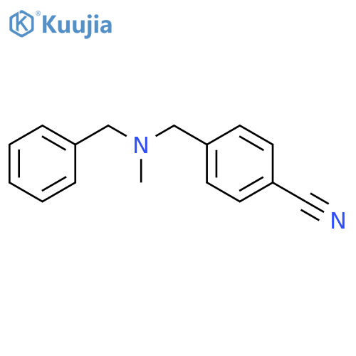 Benzonitrile, 4-[[methyl(phenylmethyl)amino]methyl]- structure