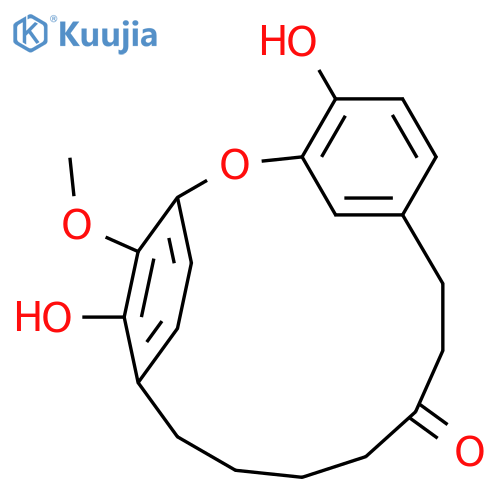 2-Oxatricyclo[13.2.2.13,7]eicosa-3,5,7(20),15,17,18-hexaen-10-one,4,16-dihydroxy-17-methoxy-, (-)- structure