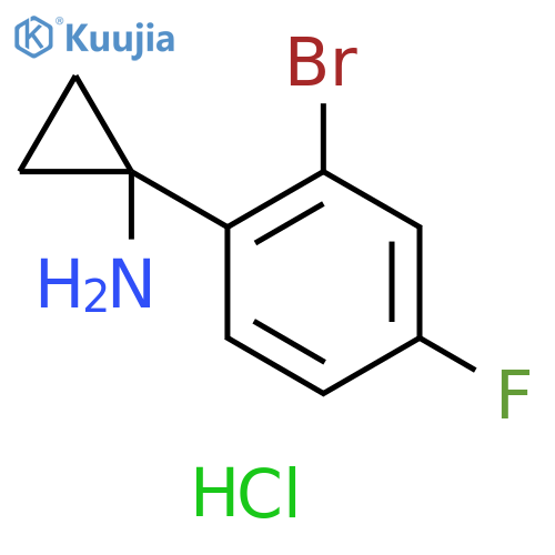 1-(2-bromo-4-fluorophenyl)cyclopropan-1-amine hydrochloride structure