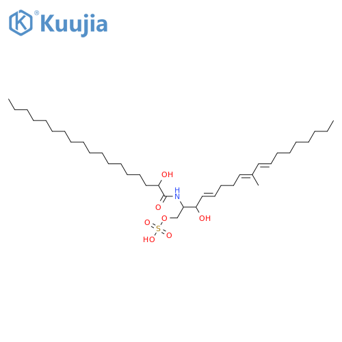 2-Amino-9-methyl-4,8,10-octadecatriene-1,3-diol; (2S,3R,4E,8E,10E)-form, N-(2R-Hydroxyoctadecanoyl), 1-O-sulfate structure