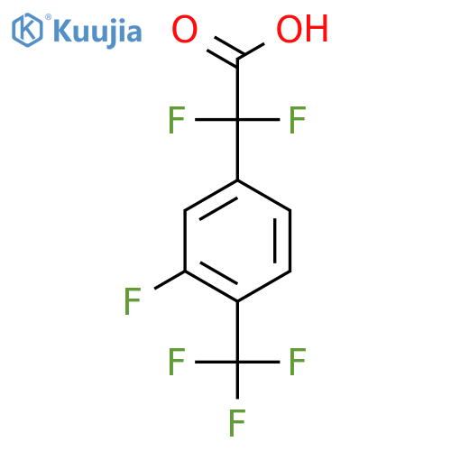 2,2-difluoro-2-3-fluoro-4-(trifluoromethyl)phenylacetic acid structure
