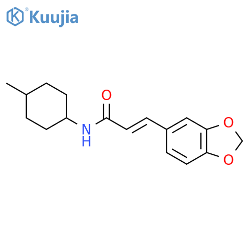 3-(2H-1,3-Benzodioxol-5-yl)-N-(4-methylcyclohexyl)prop-2-enamide structure