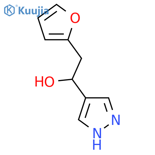2-(Furan-2-yl)-1-(1H-pyrazol-4-yl)ethan-1-ol structure