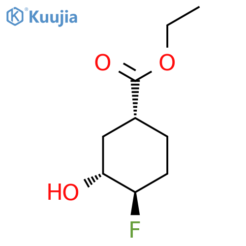 Ethyl (1r,3r,4r)-4-fluoro-3-hydroxycyclohexane-1-carboxylate structure