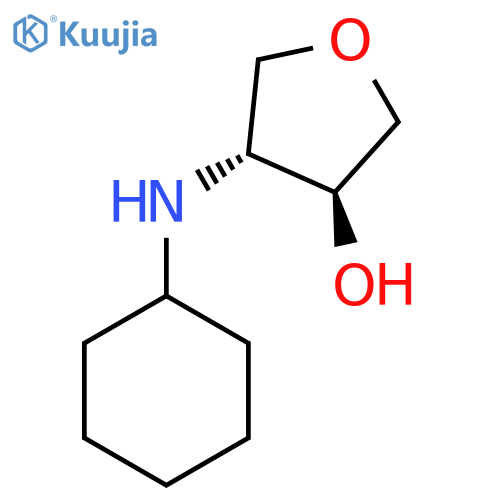 trans-4-(cyclohexylamino)oxolan-3-ol structure