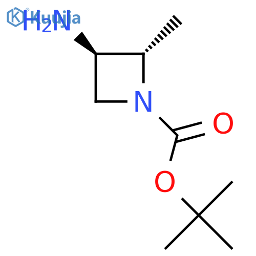 tert-butyl (2S,3R)-3-amino-2-methylazetidine-1-carboxylate structure