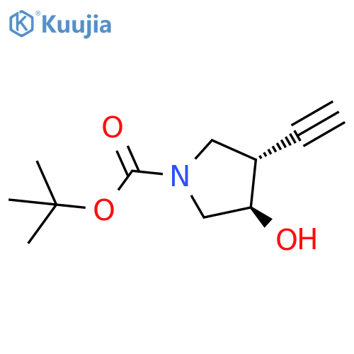 tert-butyl (3S,4R)-3-ethynyl-4-hydroxy-pyrrolidine-1-carboxylate structure