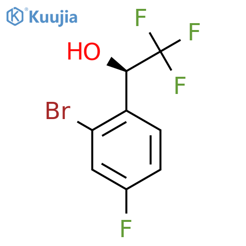 (1R)-1-(2-bromo-4-fluorophenyl)-2,2,2-trifluoroethan-1-ol structure