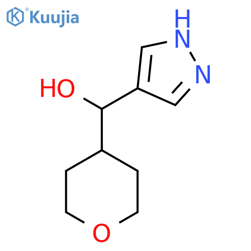 (Oxan-4-yl)(1H-pyrazol-4-yl)methanol structure