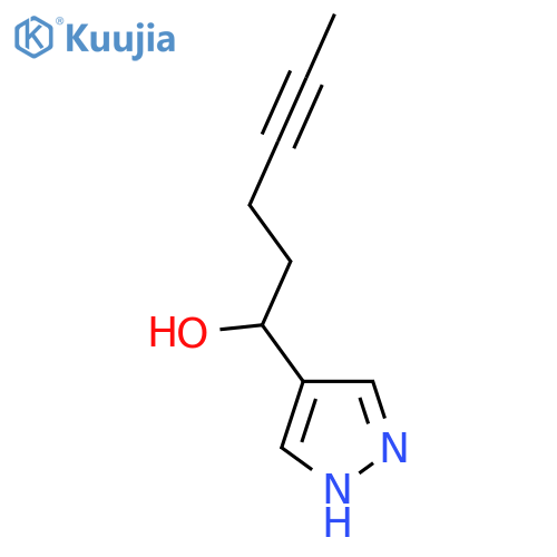 1-(1H-Pyrazol-4-yl)hex-4-yn-1-ol structure
