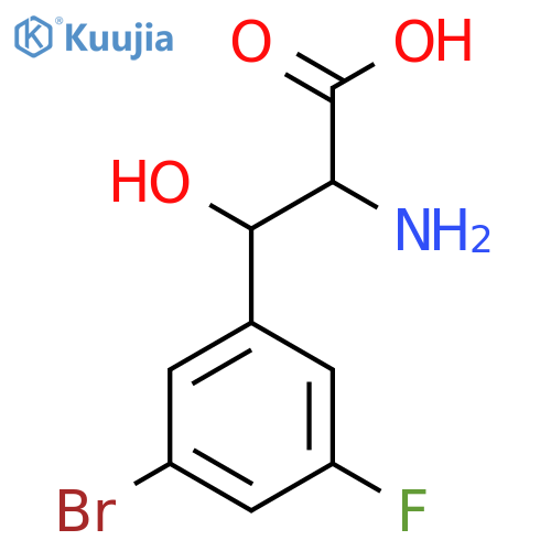 2-amino-3-(3-bromo-5-fluorophenyl)-3-hydroxypropanoic acid structure