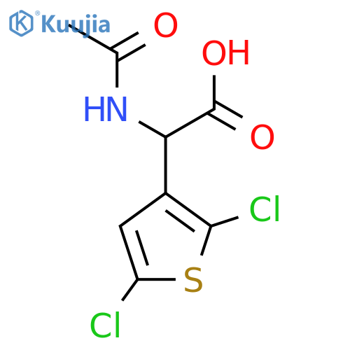 2-(2,5-Dichlorothiophen-3-yl)-2-acetamidoacetic acid structure