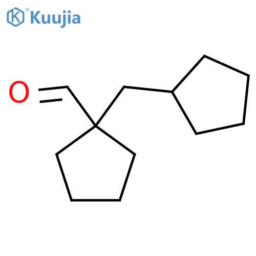 1-(Cyclopentylmethyl)cyclopentane-1-carbaldehyde structure