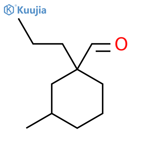 3-Methyl-1-propylcyclohexane-1-carbaldehyde structure