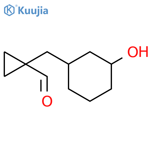 1-(3-hydroxycyclohexyl)methylcyclopropane-1-carbaldehyde structure