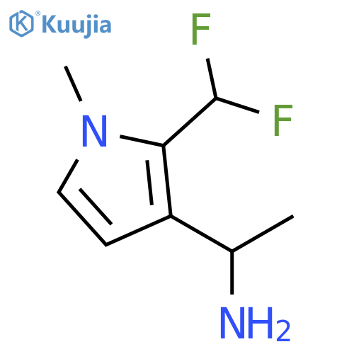 1-2-(difluoromethyl)-1-methyl-1H-pyrrol-3-ylethan-1-amine structure