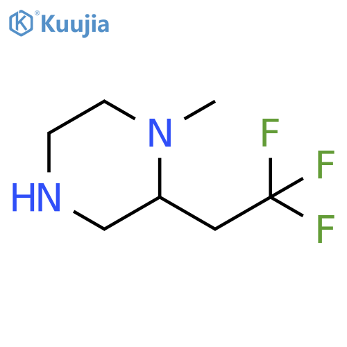 1-methyl-2-(2,2,2-trifluoroethyl)piperazine structure