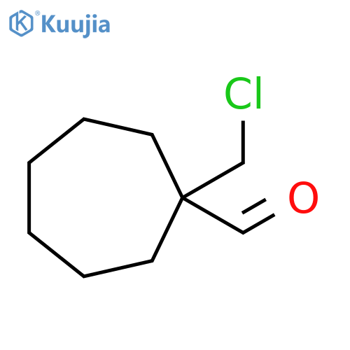 1-(chloromethyl)cycloheptane-1-carbaldehyde structure