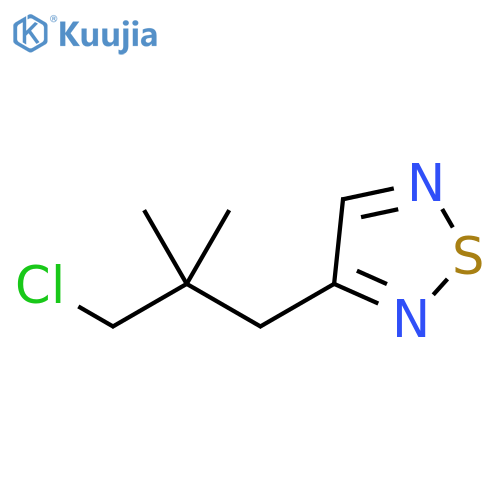 1,2,5-Thiadiazole, 3-(3-chloro-2,2-dimethylpropyl)- structure