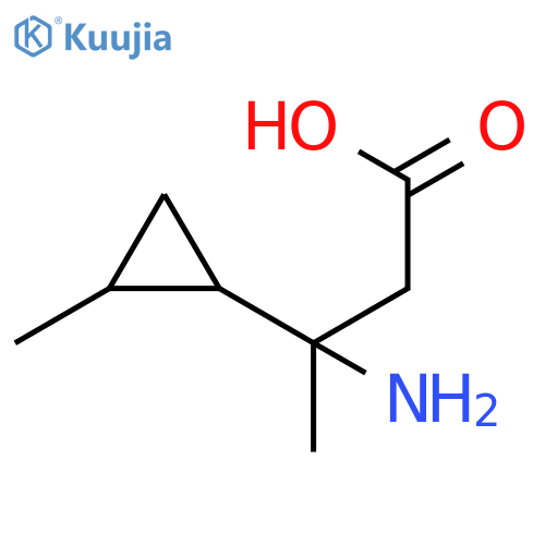 3-amino-3-(2-methylcyclopropyl)butanoic acid structure
