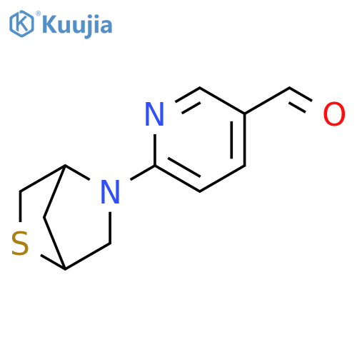 6-(2-Thia-5-azabicyclo[2.2.1]heptan-5-yl)pyridine-3-carbaldehyde structure