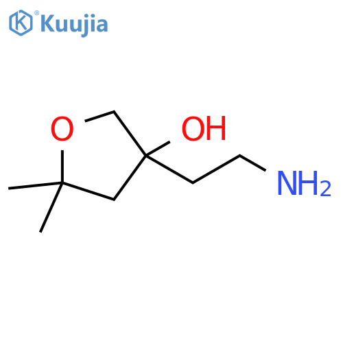 3-Furanol, 3-(2-aminoethyl)tetrahydro-5,5-dimethyl- structure