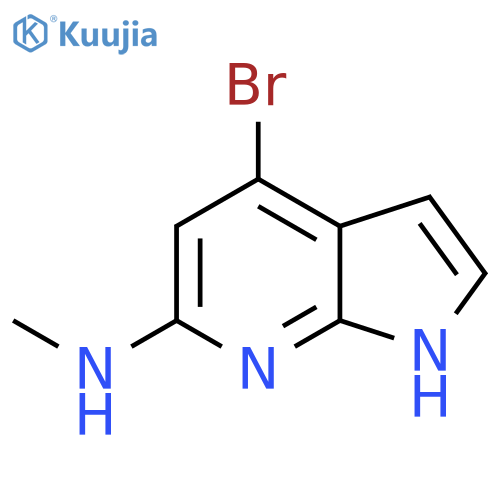 4-Bromo-N-methyl-1H-pyrrolo[2,3-b]pyridin-6-amine structure