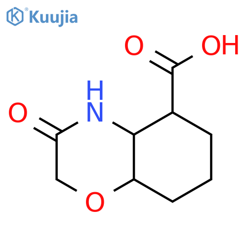 3-oxo-octahydro-2H-1,4-benzoxazine-5-carboxylic acid structure