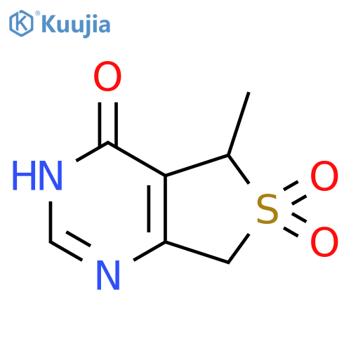 4-hydroxy-5-methyl-5H,7H-6lambda6-thieno3,4-dpyrimidine-6,6-dione structure