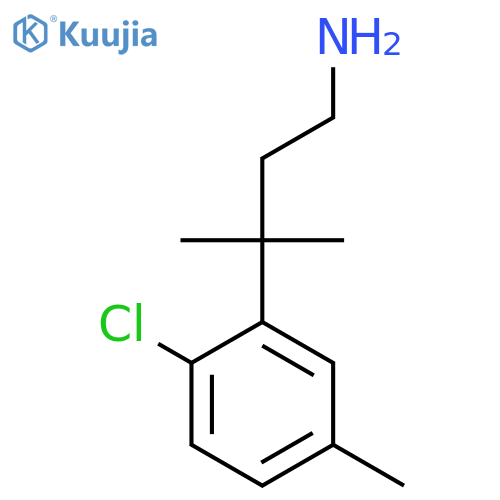 3-(2-chloro-5-methylphenyl)-3-methylbutan-1-amine structure