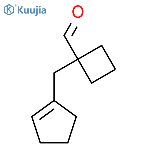 1-(cyclopent-1-en-1-yl)methylcyclobutane-1-carbaldehyde structure