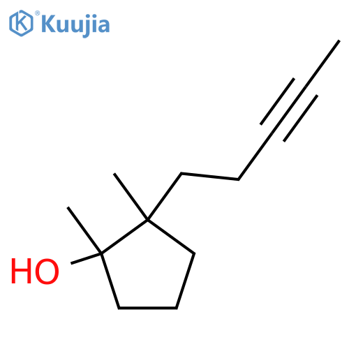 1,2-Dimethyl-2-(pent-3-yn-1-yl)cyclopentan-1-ol structure