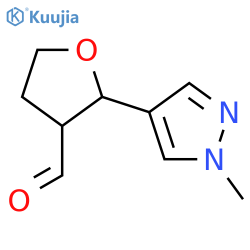 2-(1-Methyl-1H-pyrazol-4-yl)oxolane-3-carbaldehyde structure