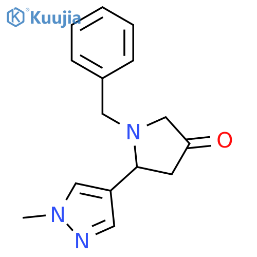 3-Pyrrolidinone, 5-(1-methyl-1H-pyrazol-4-yl)-1-(phenylmethyl)- structure