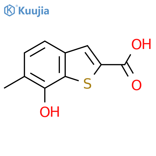 7-Hydroxy-6-methyl-1-benzothiophene-2-carboxylic acid structure