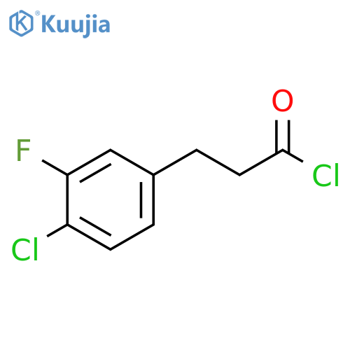 3-(4-chloro-3-fluorophenyl)propanoyl chloride structure
