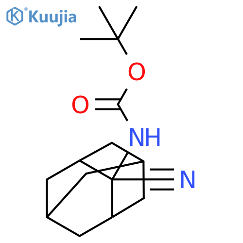 tert-butyl N-(2-cyanoadamantan-2-yl)carbamate structure
