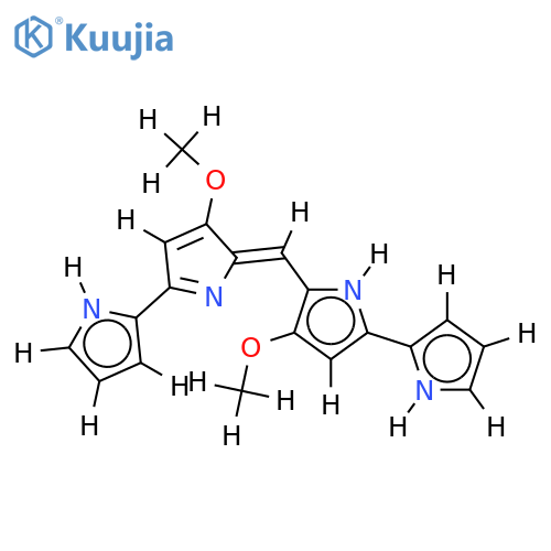 4-Methoxy-5-[(3-methoxy-5-pyrrol-2-yl-2H-pyrrol-2-ylidene)methyl]-2,2'-bipyrrole structure