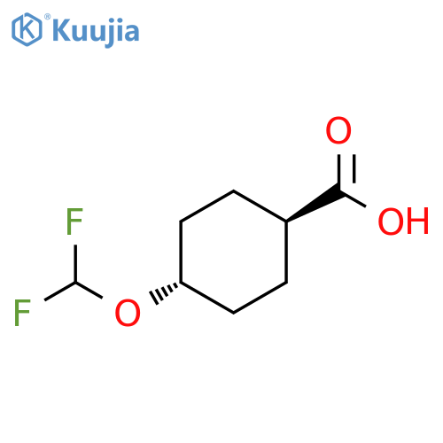 trans-4-(Difluoromethoxy)cyclohexanecarboxylic acid structure