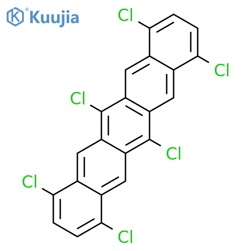 Pentacene, 1,4,6,8,11,13-hexachloro- structure