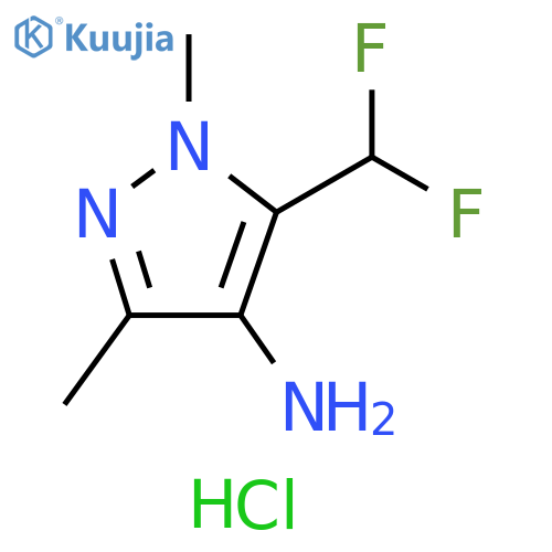 5-(difluoromethyl)-1,3-dimethyl-1H-pyrazol-4-amine structure