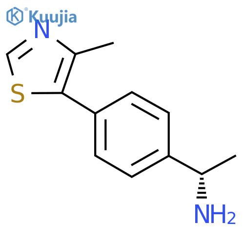 (S)-1-(4-(4-methylthiazol-5-yl)phenyl)ethanamine structure