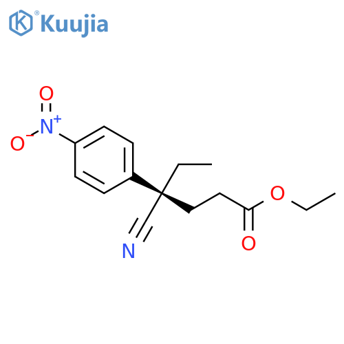 Ethyl (γR)-γ-cyano-γ-ethyl-4-nitrobenzenebutanoate structure